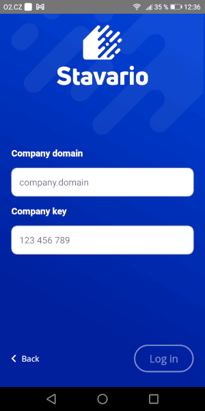 Enter company key